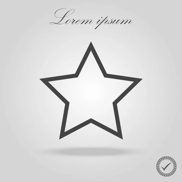 Icono de línea de estrella, ilustración del logotipo del vector del esquema favorito, pictograma lineal aislado en blanco — Archivo Imágenes Vectoriales