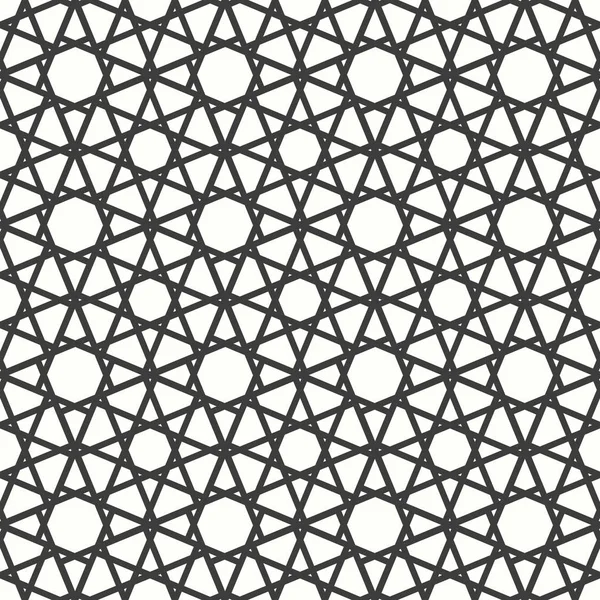 Prydnads Sömlös Arabiska Geometriskt Mönster Looping Linjer Med Stjärnor Eps10 — Stock vektor