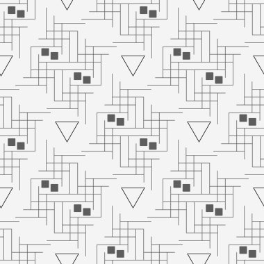 Çizgi ve üçgen Dikişsiz desen vektör. Modern şık doku. Geometrik fayans yinelenen. İnce doğrusal üçgenler eps 10
