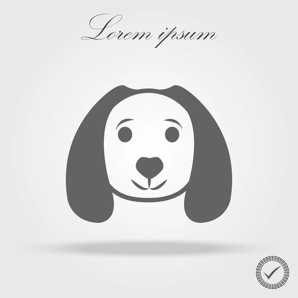 Icona del cane. Elemento vettoriale per il tuo design. Beagle cane su sfondo bianco, Animali — Vettoriale Stock