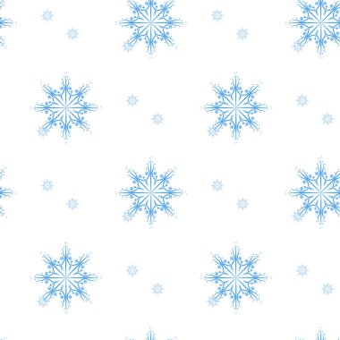 Kış ve Noel teması için kusursuz kar taneleri. Vektör illüstrasyonu.