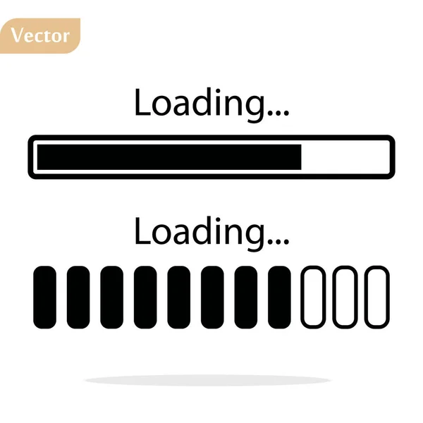 Černá Načítání ikona, izolované na bílém pozadí eps 10 — Stockový vektor