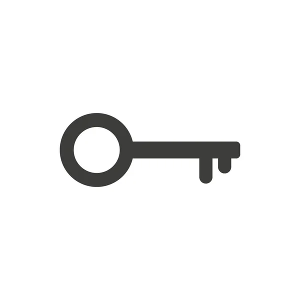 Vintage llave silueta negro bloqueo seguridad secreto símbolo — Archivo Imágenes Vectoriales