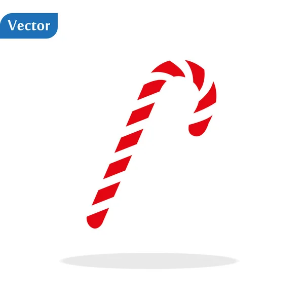 Bastón de Navidad, caramelo de Navidad, palo de Navidad, caramelo rojo — Vector de stock