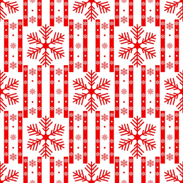 Fondo sin costura de punto. Patrón de jersey rojo y blanco para diseño navideño o invernal. Adorno escandinavo tradicional con lugar para el texto. Ilustración vectorial. eps10 — Vector de stock
