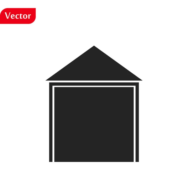 홈 아이콘 벡터입니다. 간단한 평면 기호입니다. 흰색 바탕에 완벽 한 검은 그림 그림. — 스톡 벡터