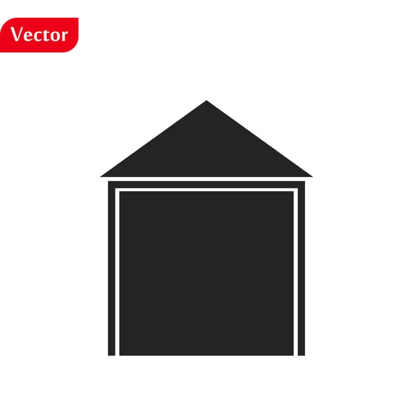 ホームのアイコンのベクトル。シンプルなフラット記号です。白い背景の上の完璧な黒ピクト図. — ストックベクタ