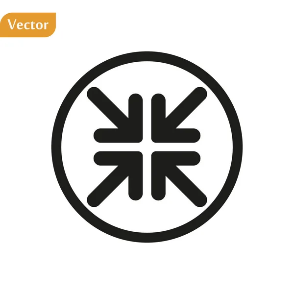 Cirkel, minimere ikon vektor, minimere solid illustration, piktogram isoleret på sorte eps10 – Stock-vektor