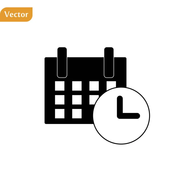 Calendário Ícone em estilo moderno plano isolado em fundo cinza. Símbolo de calendário para o seu web site design, logotipo, aplicativo, UI. Ilustração vetorial, EPS10 —  Vetores de Stock