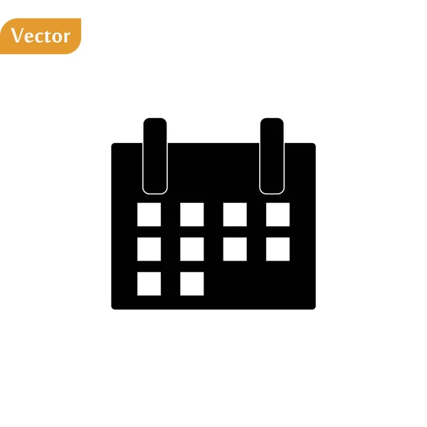 Calendário Ícone em estilo moderno plano isolado em fundo cinza. Símbolo de calendário para o seu web site design, logotipo, aplicativo, UI. Ilustração vetorial, EPS10 — Vetor de Stock