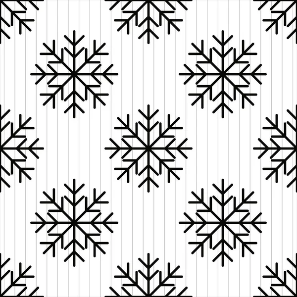 Snowflake seamless pattern Merry Christmas and Happy New Year winter holiday background decorative paper vector illustration. Festive textile xmas abstract wrapping greeting ornament. eps 10 — Stock Vector