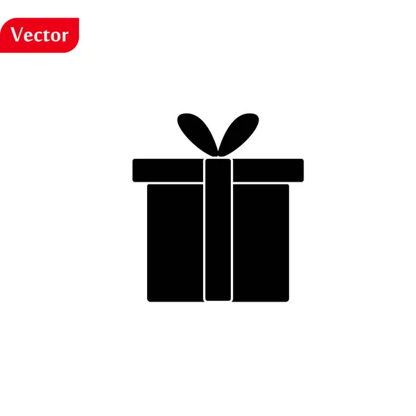 Icône de boîte cadeau bleu vectoriel, cadeau de Noël enveloppé d'un arc — Image vectorielle