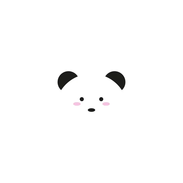 Cara de panda bonito. Urso panda ilustração vetorial. Modelo de design de logotipo. Ícone de conceito de logotipo animal . — Vetor de Stock