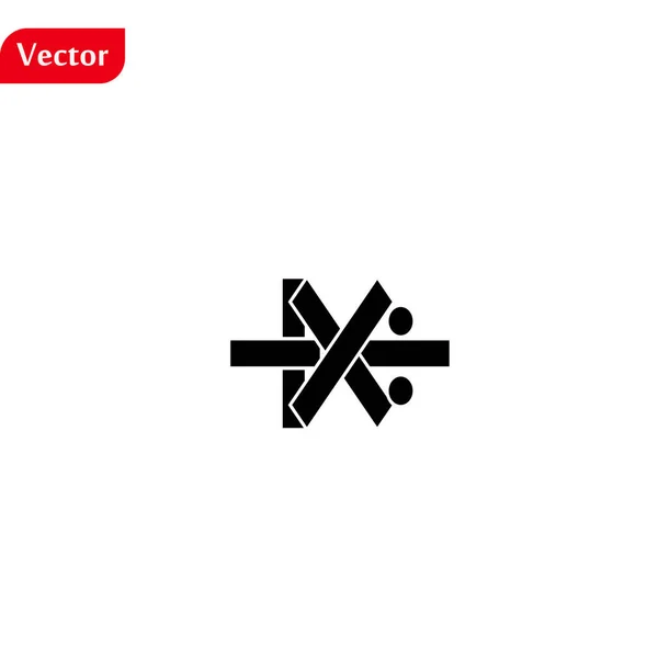 Ikona matematiky nastavena na bílém pozadí. — Stockový vektor