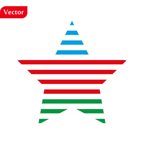 Drapeau de l'Azerbaïdjan en forme d'étoiles sur fond blanc. eps10 — Image vectorielle