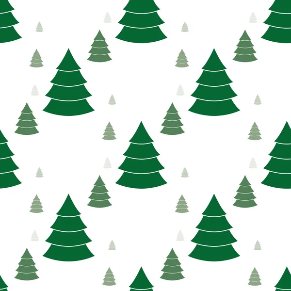 Simple seamless pattern background with Christmas trees. Vector EPS10 — Stock Vector