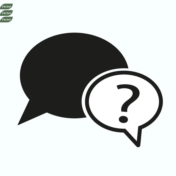 Chat, ikona pytań. Jedna z ikon sieci eps10 — Wektor stockowy
