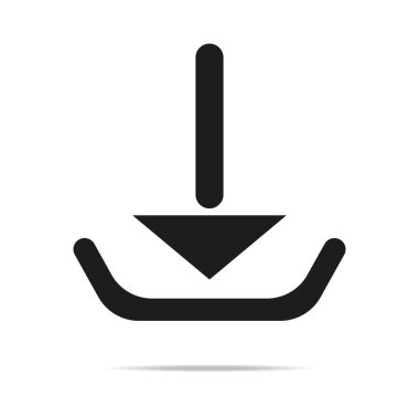 Vektör simgesi indirin, sembol yükleyin. Web sitesi veya mobil uygulama için modern, basit düz vektör çizimi