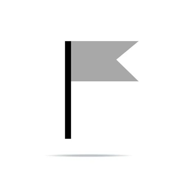 Flaggikonen. Markering och navigeringssymbol. Platt illustration — Stock vektor