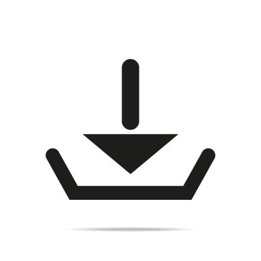 Vektör simgesi indirin, sembol yükleyin. Web sitesi veya mobil uygulama için modern, basit düz vektör çizimi