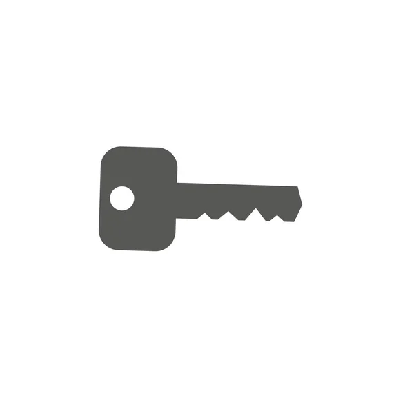 Icono clave en estilo plano de moda aislado sobre fondo gris. Símbolo clave para el diseño de su sitio web, logotipo, aplicación, interfaz de usuario. Ilustración vectorial, EPS 10 — Archivo Imágenes Vectoriales