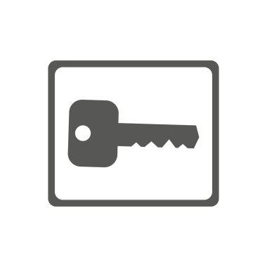 Key Icon in trendy flat style isolated on white background. Key symbol for your web site design, logo, app, UI. Vector illustration, EPS 10