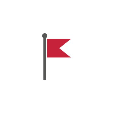 The flag icon. Mark and navigation symbol. Flat illustration eps 10