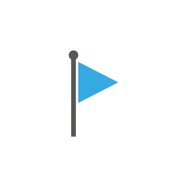Das Flaggensymbol. Markierung und Navigationssymbol. flache Abbildung Folge 10 — Stockvektor