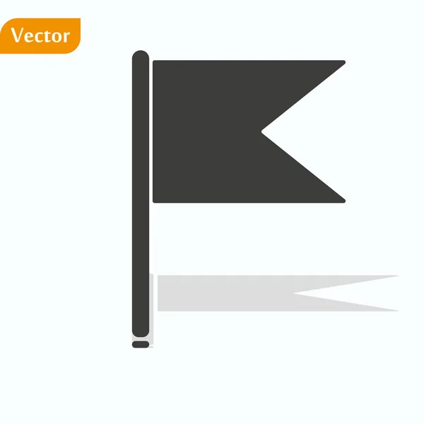 Icono de bandera. Símbolo marcador de ubicación. Estilo de diseño plano. — Vector de stock