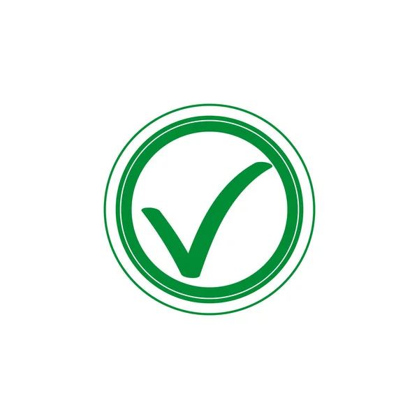 Ilustração vetorial de caixa de seleção de carrapato verde isolada em fundo branco eps10 —  Vetores de Stock