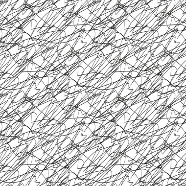 Farklı uzunluklara ve kalınlıklara sahip paralel çizgilere sahip doku, soyut geometrik desen. Siyah ve beyaz vektör çizimi, arka planlar için tasarım elemanı, desenler. Grunge kentsel tarzı