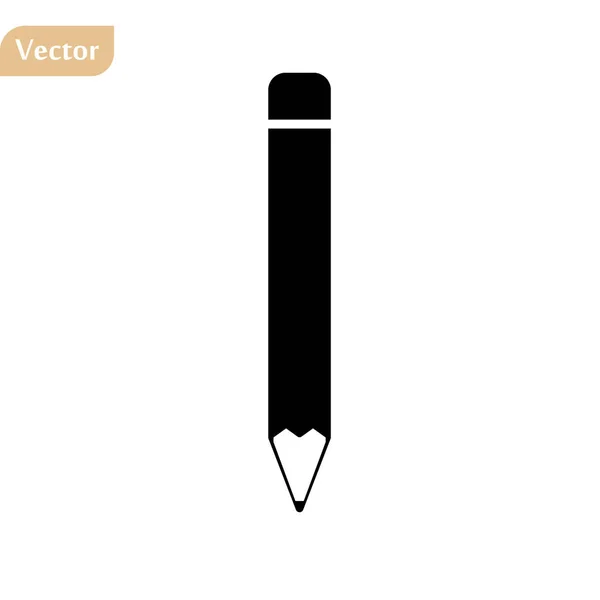 Editar icono de línea, logotipo del vector del contorno de la pluma, pictograma lineal aislado en blanco, pixel ilustración perfecta — Vector de stock