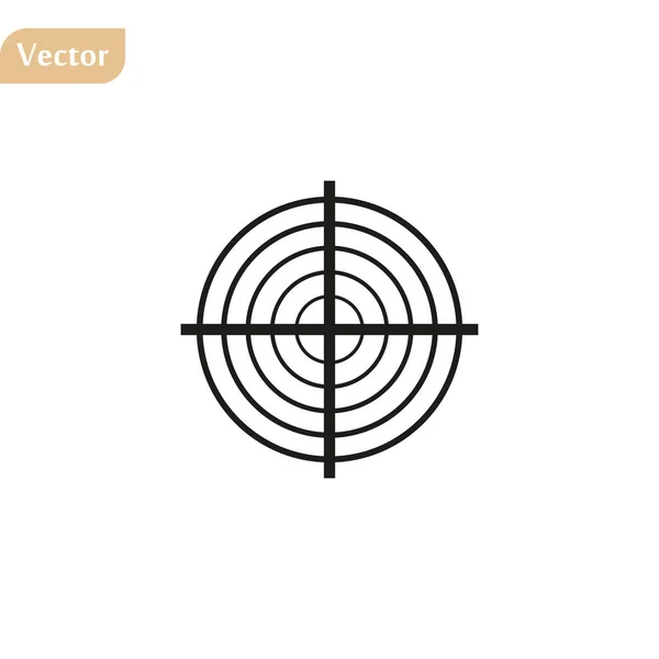 Icono de destino plantilla de color editable. Signo vectorial de símbolo objetivo aislado en la ilustración de fondo blanco para diseño gráfico y web . — Vector de stock