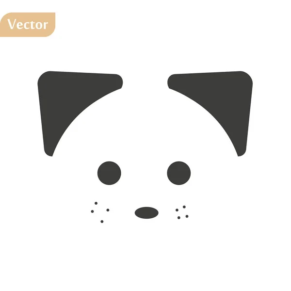 Cute panda face. Vector illustration panda bear . Logo design template. Animal Logotype concept icon . — Stock Vector