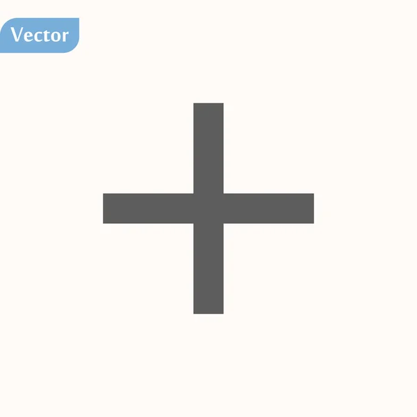 Além disso ícone modelo de cor editável. sinal de vetor símbolo Plus isolado no fundo branco . —  Vetores de Stock