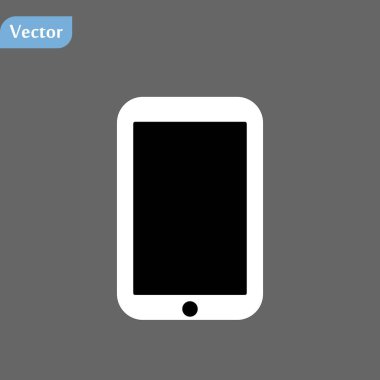 Beyaz arkaplanda cep telefonu simgesi. Vektör illüstrasyonu Eps10
