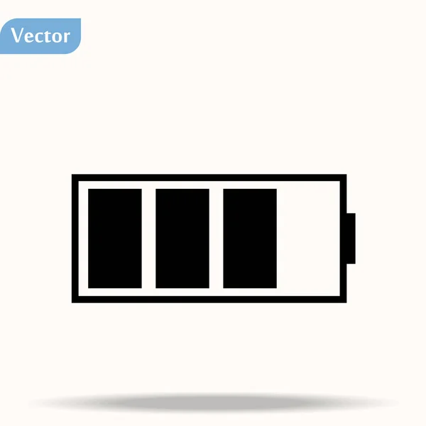 Batterijpictogram vectorillustratie op de witte achtergrond. — Stockvector