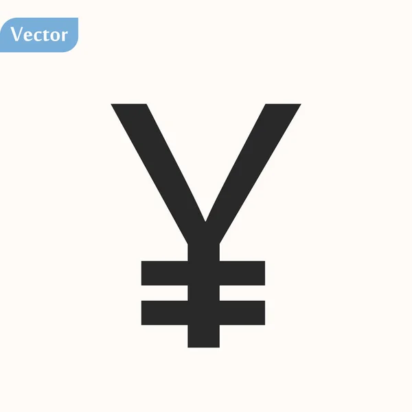 Yen logga ikonen. JPY valutasymbol. Pengar etikett. Grå cirkel-knappen med ikonen. Vektor — Stock vektor