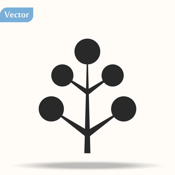 Ilustración del manzano. Icono de símbolo de árbol frutal. eps10 — Vector de stock