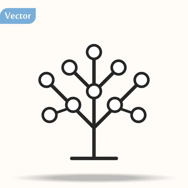 Phylogenetisch, Baumsymbol. Element der biotechnologischen Illustration. Thin Line Icon für Website-Design und -Entwicklung, App-Entwicklung. Premiumsymbol — Stockvektor