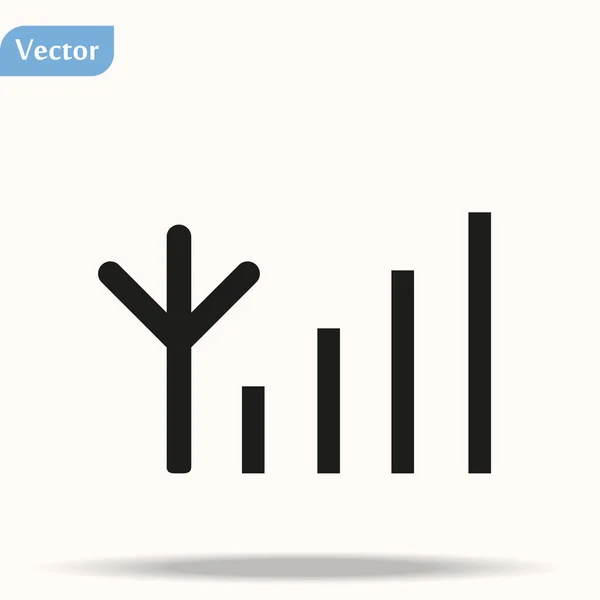 Icono de la antena de radio. ilustración plana del icono del vector de la antena de radio sobre fondo blanco eps10 — Vector de stock