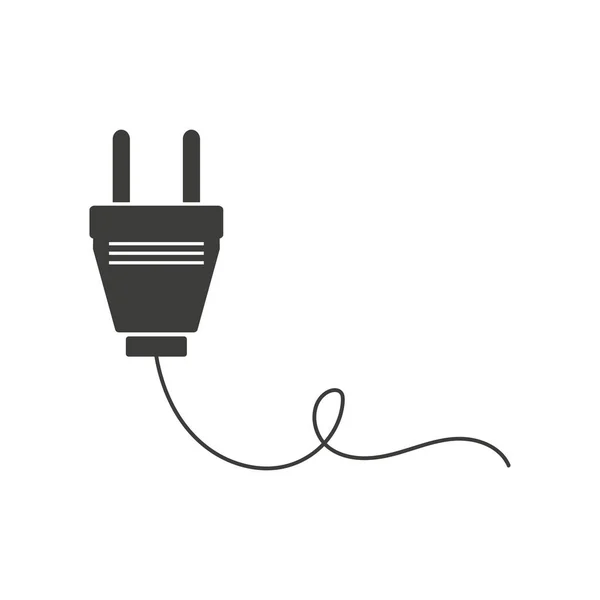Het pictogram plug. Elektrische symbool. Platte vectorillustratie — Stockvector