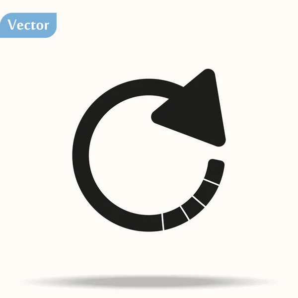 Icono de actualización símbolo de signo aislado vector ilustración - iconos de vectores de estilo negro de alta calidad — Vector de stock