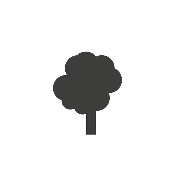 Icona segno albero in stile piatto. Illustrazione vettoriale foresta ramo su sfondo bianco isolato. Concetto aziendale di legno duro . — Vettoriale Stock