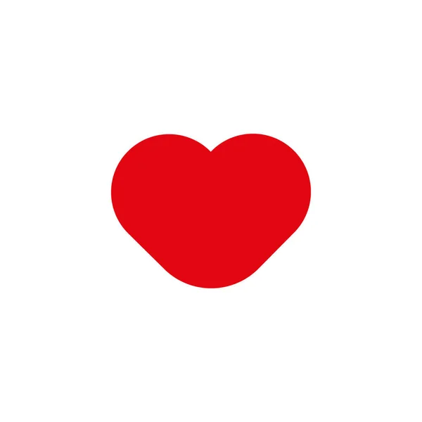 Symbole de coeur vectoriel. Illustration isolée du coeur rouge sur fond blanc. Illustration vectorielle, eps 10, contient des transparences . — Image vectorielle