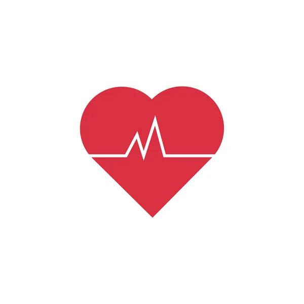 Icono de latido del corazón con símbolo de amor y ondas eps10. Lorem Ipsum Diseño de ilustración — Vector de stock