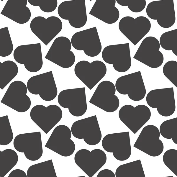 Černobílé Minimalistické Srdce Bezešvé Vzor Pro Školky Tapety Sada Izolovaných — Stockový vektor