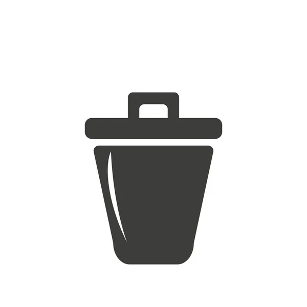 Ikona Popelnice Bin Symbol Pro Web Design Minimalistické Ikony Eps10 — Stockový vektor