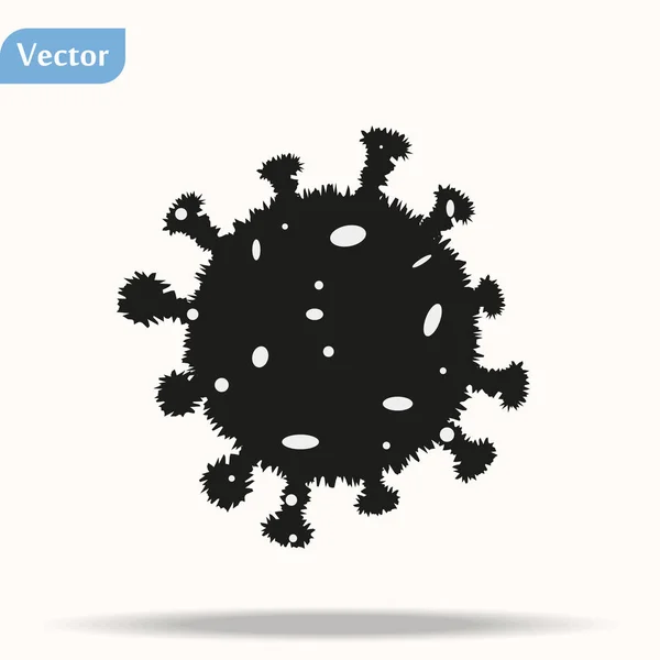 Coronavirus Bacteria Cell Icon 2019 Ncov Novel Coronavirus Bacteria Ingen — Stock vektor