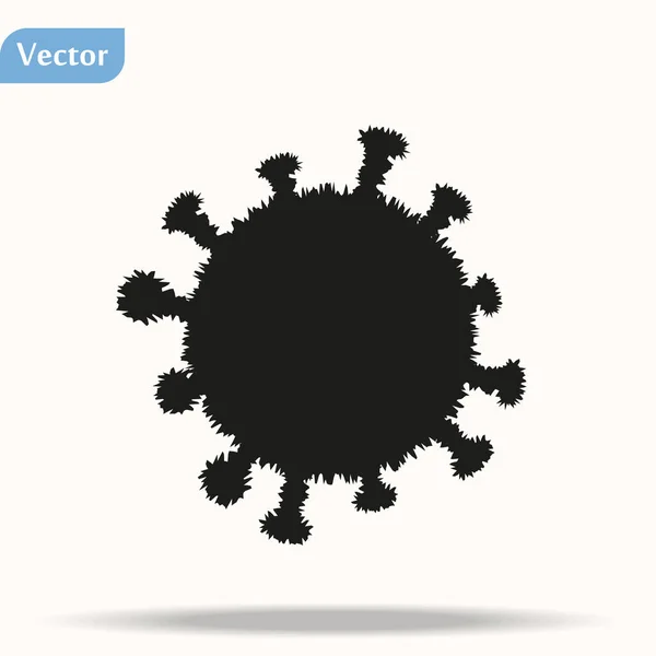 Coronavirus Bacteria Cell Icon 2019 Ncov Novel Coronavirus Bacteria Inglês —  Vetores de Stock